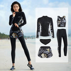 Sun Protection Quick-Drying Diving Suit Split Long-Sleeved Long Pants Swimwear Jellyfish Suit Couple Warm Men's Swimwear Women's Surfing Suit