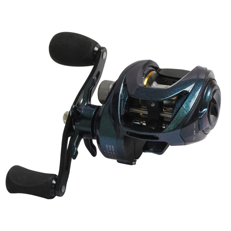 Cross-border foreign trade water drop wheel Luya long-distance fishing line wheel black horse mouth white 8-axis universal magnetic brake fishing wheel
