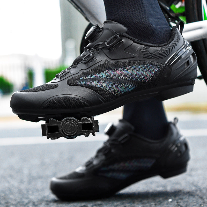 Cross-Border Foreign Trade Mesh Breathable Bicycle Shoes Cycling Shoes Men's and Women's Road Bike Lock Shoes Mountain Bike Shoes Wholesale