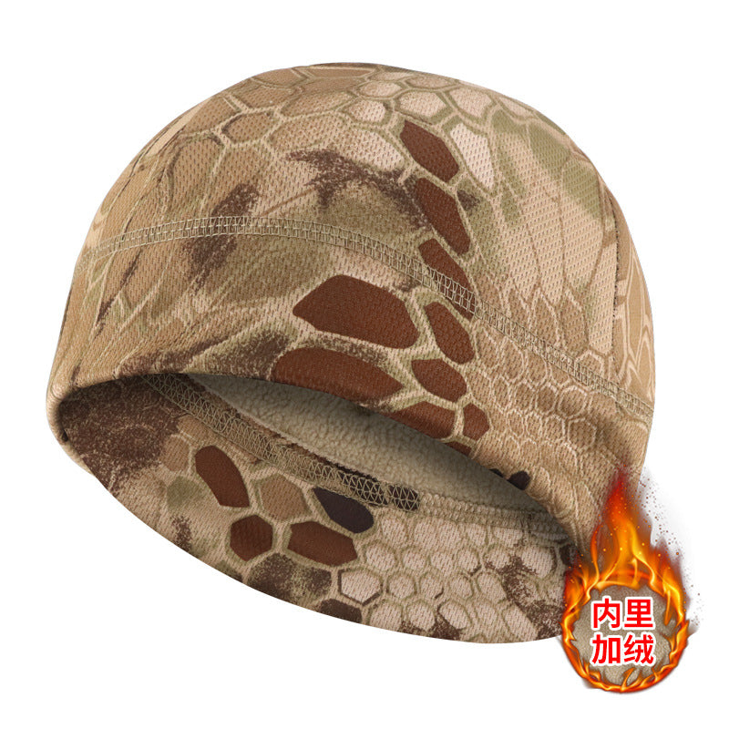 Winter Warm Hat Thickened Hood Outdoor Cycling Windproof Mask Camouflage Men's Cold-Proof Hat Helmet Polar Fleece Warm
