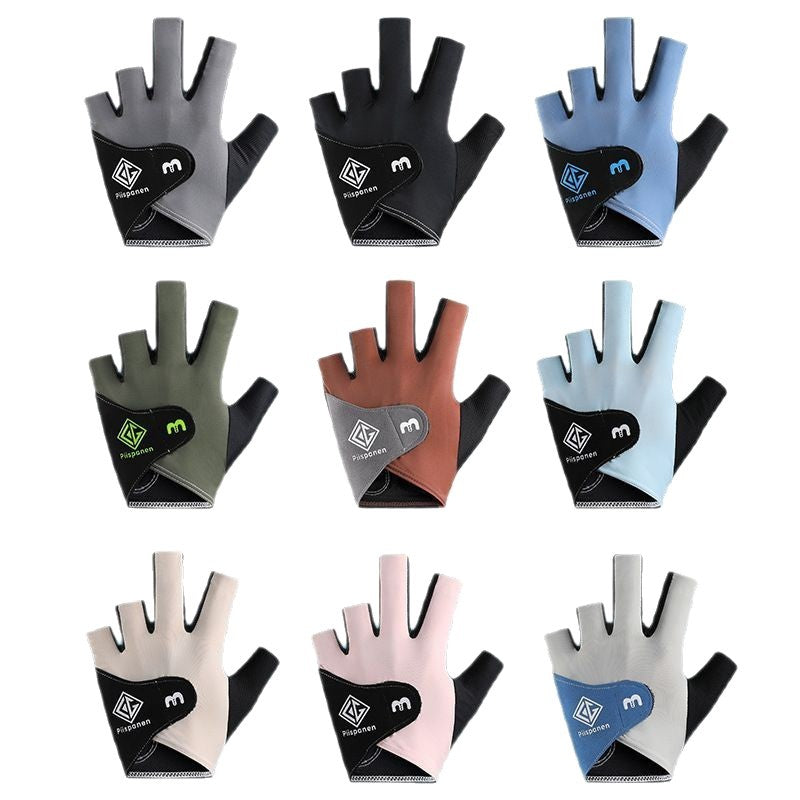 Five-Finger Billiard Gloves Breathable Wear-Resistant Single Non-Slip Half-Finger Lightweight Snooker Gloves for Unisex