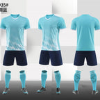 Football uniform suit printing adult children football match training team uniform short sleeve jersey printing number sportswear
