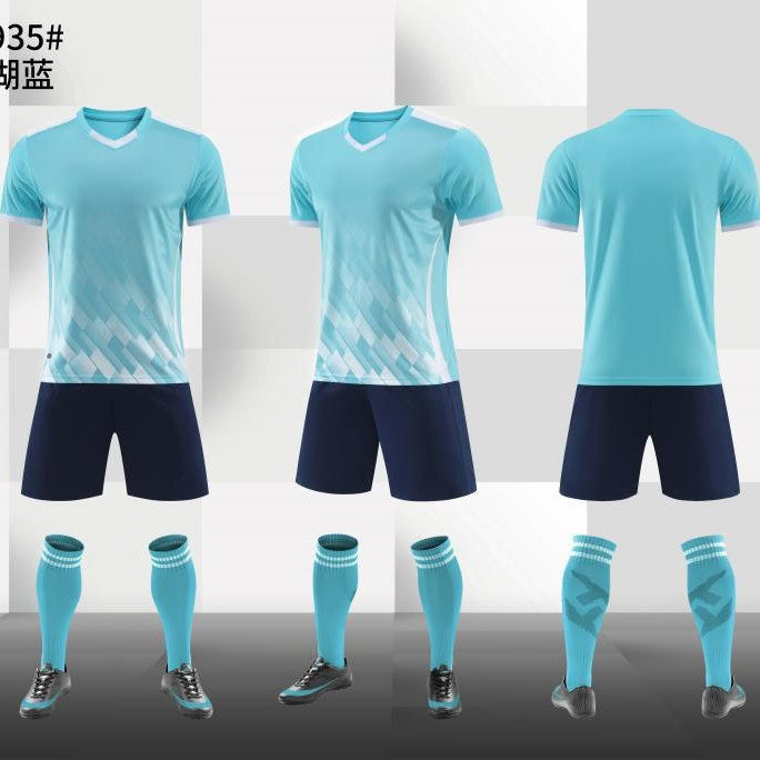 Football uniform suit printing adult children football match training team uniform short sleeve jersey printing number sportswear