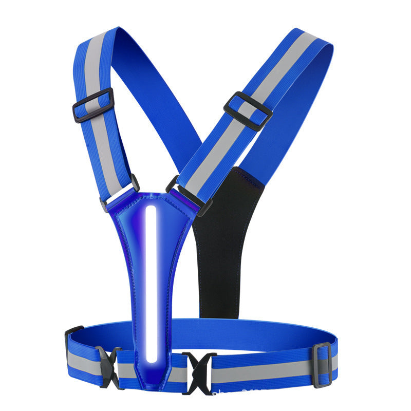 Customized Popular Vest Night Running and Cycling Reflective USB Vest Led Adjustable Belt Bag Outdoor Running Sports Vest
