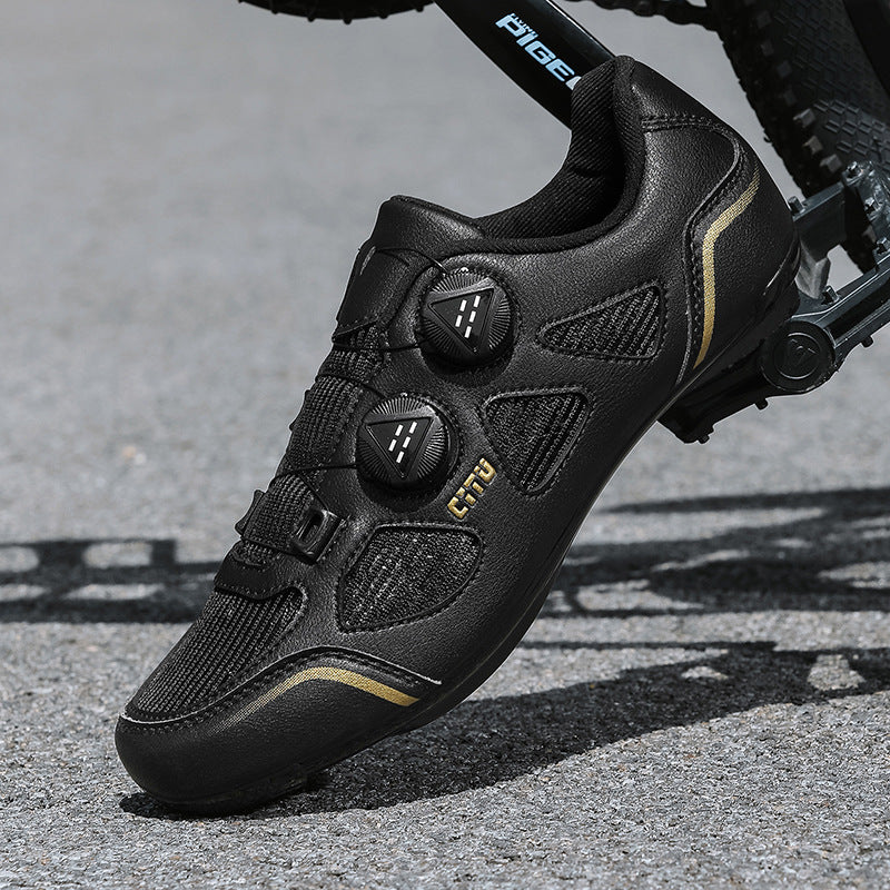 New Summer Hollow Road Bike Lock Shoe Set Hard-Soled Breathable Lock-Free Cycling Shoes Women's Power-Assisted Mountain Bike Lock Shoes