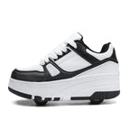 Student walking shoes four-wheel children's roller skating shoes men's and women's detachable ultra-light version shoes with wheels in stock wholesale