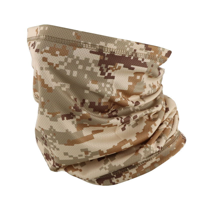 Thin Riding Mask Outdoor Camouflage Multifunctional Magic Headscarf Breathable Sweat Absorbing Neck Mesh Scarf Cross Border