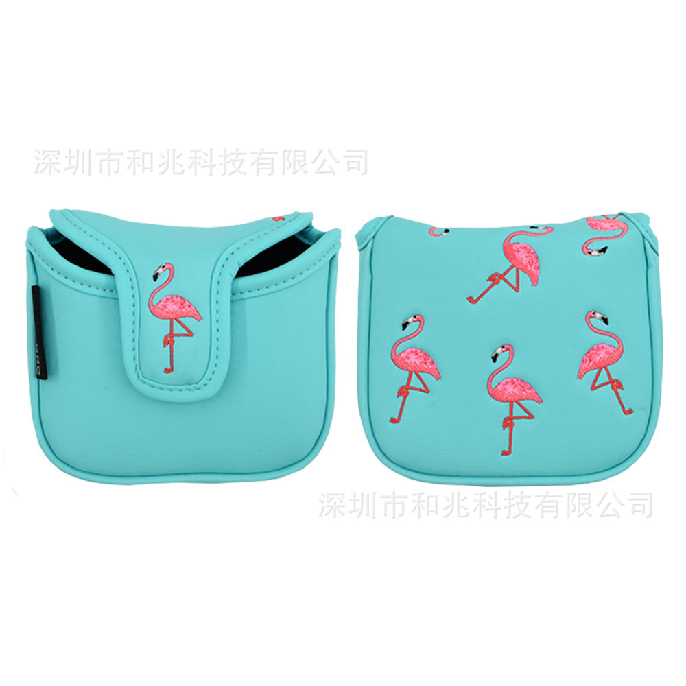 Golf club cover Square putter cover a variety of PU waterproof fabric inside thickened plush protective magnetic cap cover