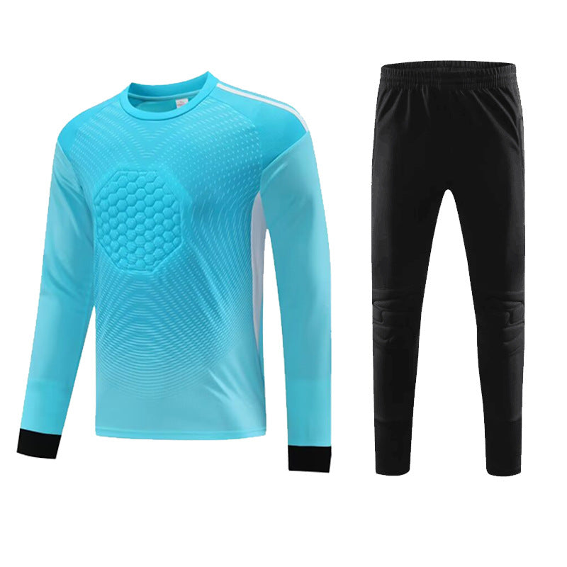 2025 football goalkeeper suit suit men's and women's competition dragon gate suit cross-border foreign trade children's competition breathable long sleeve summer