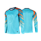 Football Goalkeeper Goalkeeper Uniform Suit Customized Men's Long-Sleeved Sponge Protective Jersey Gate Training Game Uniform Xunling