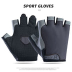 Cycling Gloves Fitness Half-Finger Spring and Summer Men's and Women's Mountain Bike Short-Finger Non-Slip Shock-Absorbing Breathable Quick-Drying