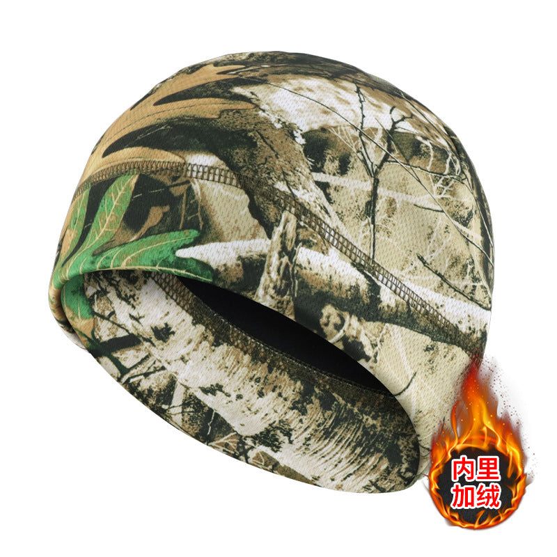 Winter Warm Hat Thickened Hood Outdoor Cycling Windproof Mask Camouflage Men's Cold-Proof Hat Helmet Polar Fleece Warm