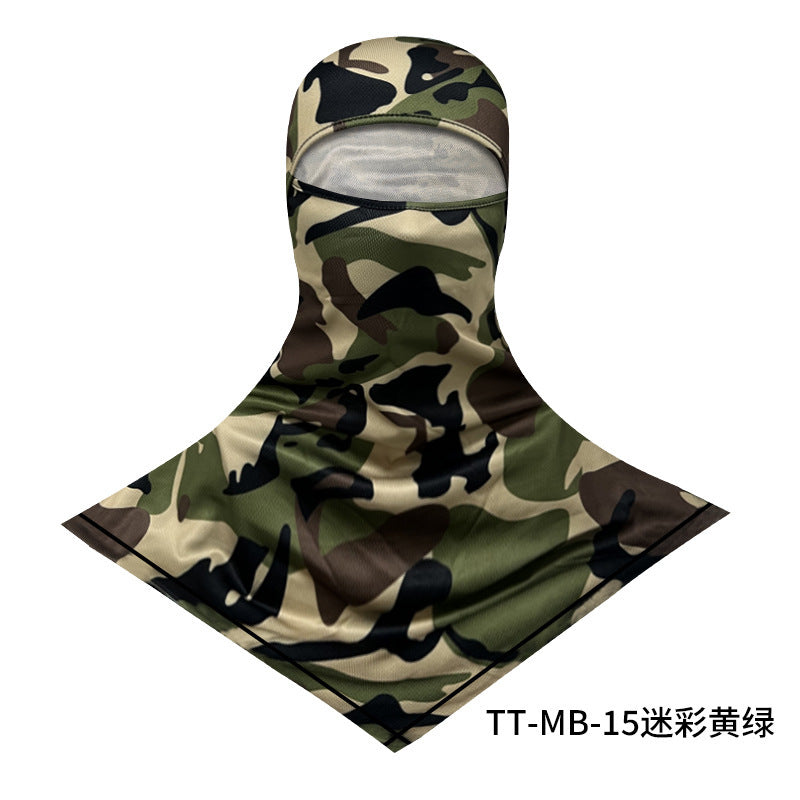Summer Fishing Full Face Sun Protection Mask Outdoor Dustproof and Anti-Uv Hood Breathable Quick-Drying Sweat-Absorbent Cycling Hood