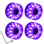 6 lights double row roller skates transparent flash wheel four-wheel roller skate universal PU light-emitting wheel indoor outdoor wheel