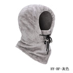 Cross-border Autumn and Winter Outdoor Riding Mask Sports Windproof Cold-proof Warm Hat Scarf Double-sided Arctic Fleece Headgear Face Protection