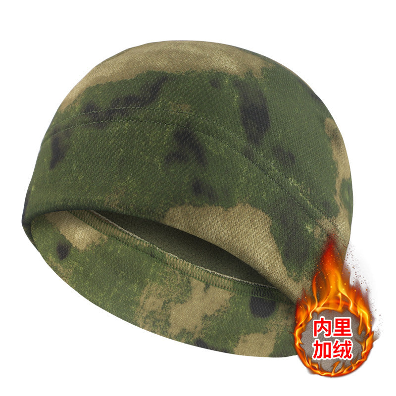 Winter Warm Hat Thickened Hood Outdoor Cycling Windproof Mask Camouflage Men's Cold-Proof Hat Helmet Polar Fleece Warm