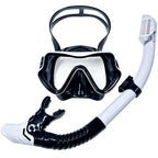 New Large Frame Diving Goggles Breathing Tube Set for Men and Women Waterproof Anti-fog Silicone Mirror Floating Diving Mask Cross-Border