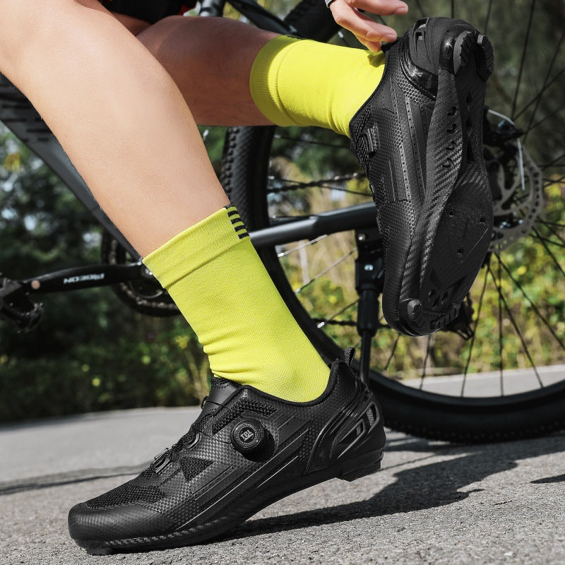 Cross-border new mesh cycling shoes men's summer lockless mountain bike road bike lock shoes spinning batch