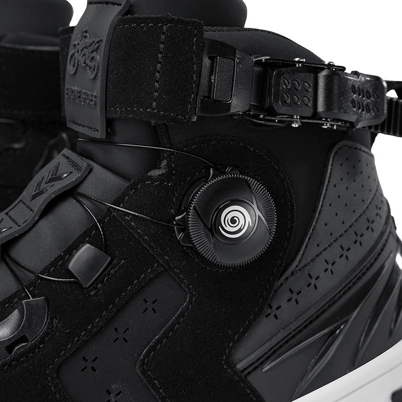 Cross-Border Supply Men's Motorcycle Shoes Large Size Motorcycle Riding Shoes Men's Rider Four-Season Sneakers Motorcycle Travel Equipment