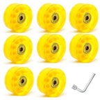 Cross-Border double-row skates transparent color non-luminous wheel four-wheel roller skates sequins pink wheel skateboard Universal