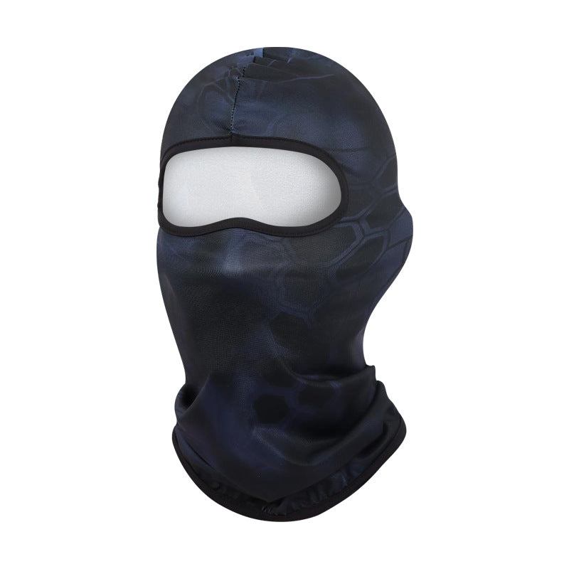 Cross Border Outdoor Camouflage Python Print Balaclava Hat Riding Headgear Summer Tactical Army Fan Face Cover