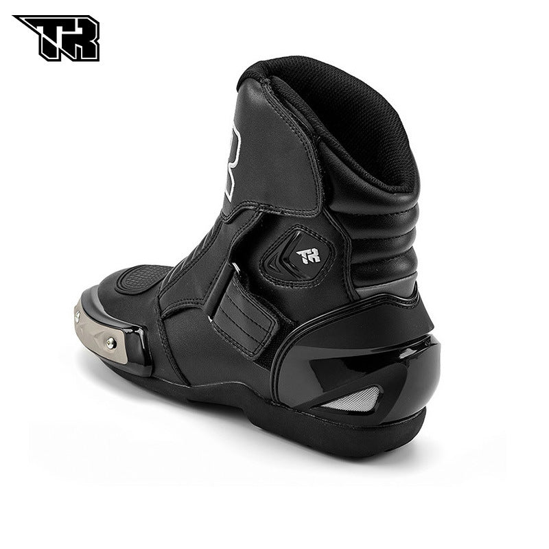 Hong Kong TR Motorcycle Riding Boots Men's Four Seasons Motorcycle High-top Racing Road Shoes Anti-fall Off-road Motorcycle Rally Boots