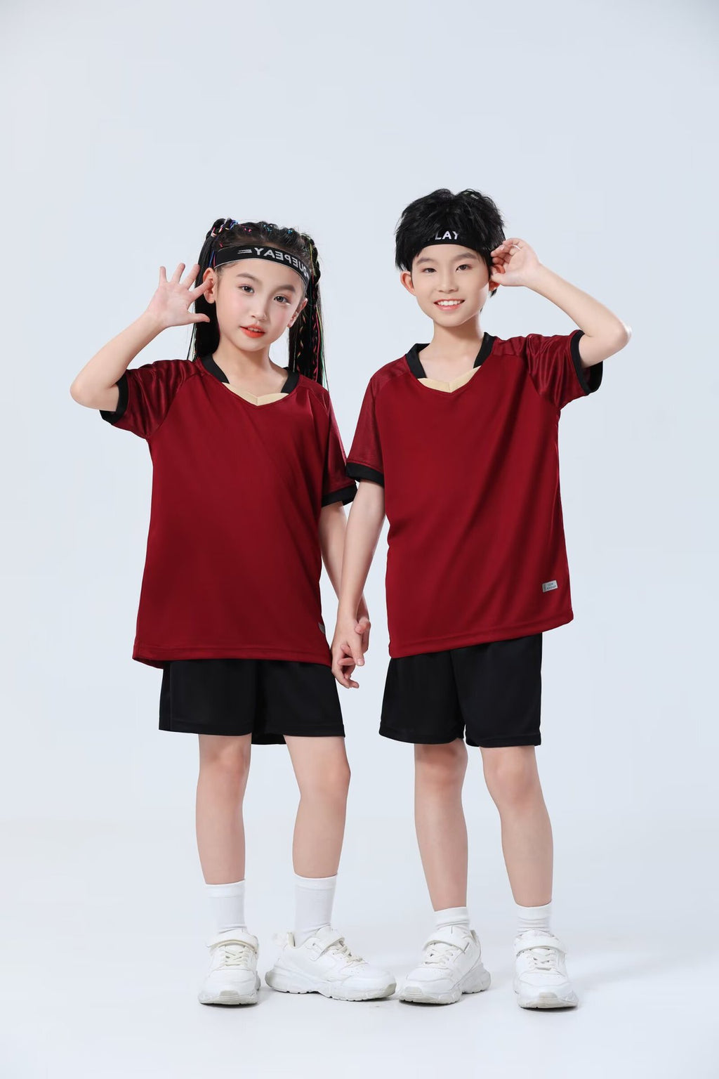 Football Uniform Set with Printed Numbers for Male and Female Students Badminton Training Uniforms Adult Game Team Uniforms Kindergarten Class Uniforms