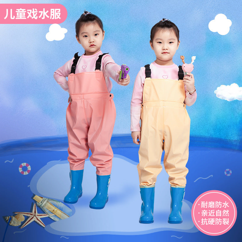 Gj Kidsren's Water Play Clothes, Sand Play, Water Artifact, Kidsren's Waders, Beach Toys, Kindergarten Toys, Waterproof and Anti-Dirty