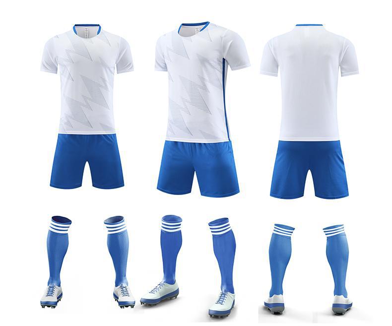 Football Uniform Suit Men's and Women's Game Team Uniform Adult Children's Sports Short-Sleeved Training Uniform Summer Breathable Football Jersey