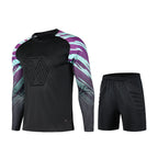Football Goalkeeper Goalkeeper Uniform Suit Customized Men's Long-Sleeved Sponge Protective Jersey Gate Training Game Uniform Xunling