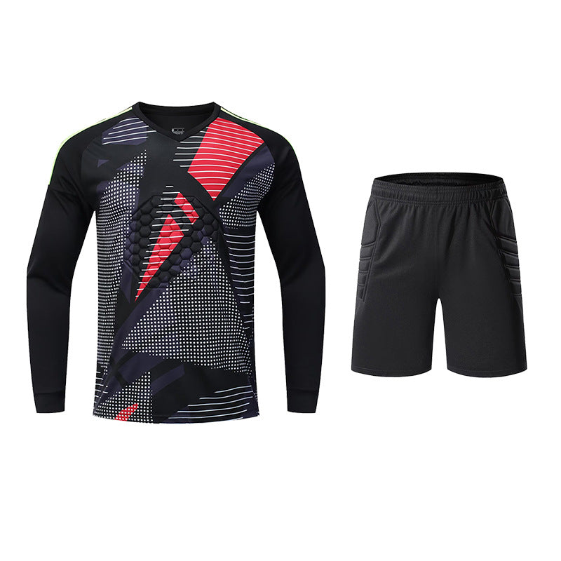 2025 New Football Game Goalkeeper Uniform Cross-Border Foreign Trade Ready-Made Camouflage Children's Men's and Women's