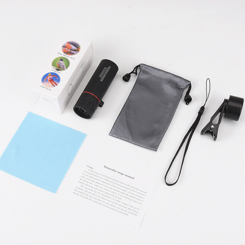 Wholesale monocular telescope HD cross-border foreign trade explosion outdoor mini portable high-power small monocular telescope