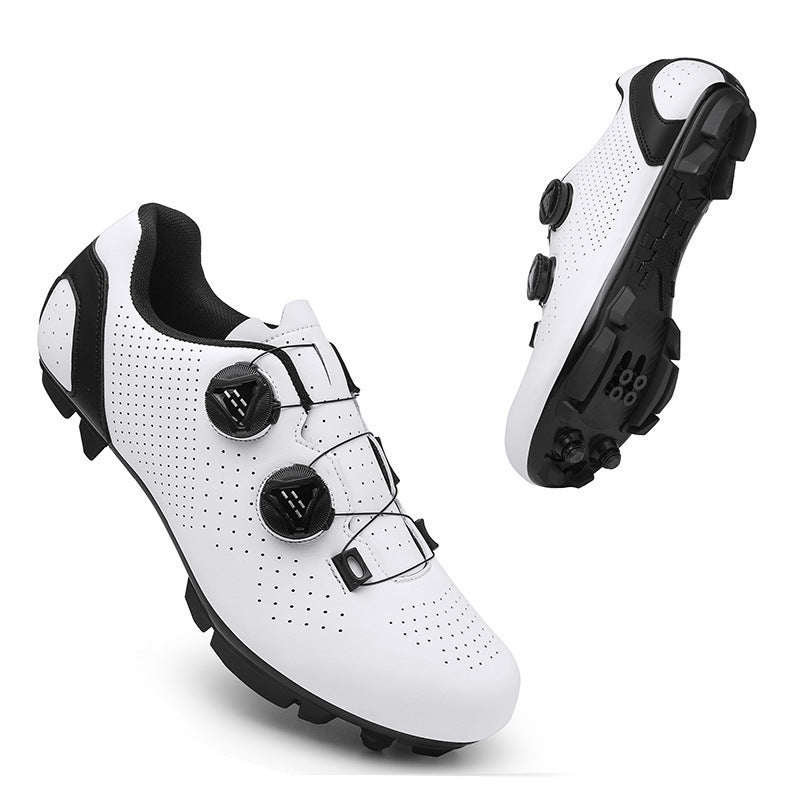 Road Mountain Men's and Women's Locked Bicycle Shoes, Lock-Free Shoes, Hard-Soled Spinning Cycling Shoes, Gym Black