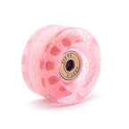 Cross-Border double-row skates transparent color non-luminous wheel four-wheel roller skates sequins pink wheel skateboard Universal