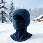 Fleece-Lined Winter Windproof and Warm Face Mask, Cold-Proof Face Protection for Skiing and Cycling, Neck Warmer, Hat and Earmuffs All-In-One Hat