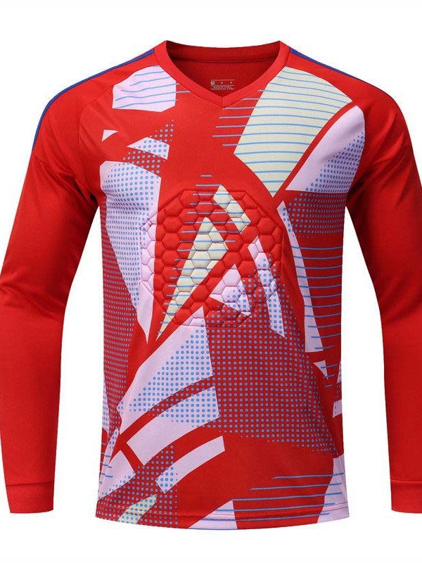 Goalkeeper Goalkeeper Uniform Breathable Adult and Children's Long-Sleeved Tops Cross-Border Popular Quick-Drying Printed Sports Football Uniform