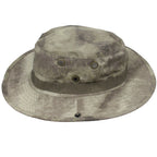 Camouflage Fisherman Hat Summer Hat with Windproof Rope Large Brim Sun Protection Hat Outdoor Hiking Fishing Sun Hat