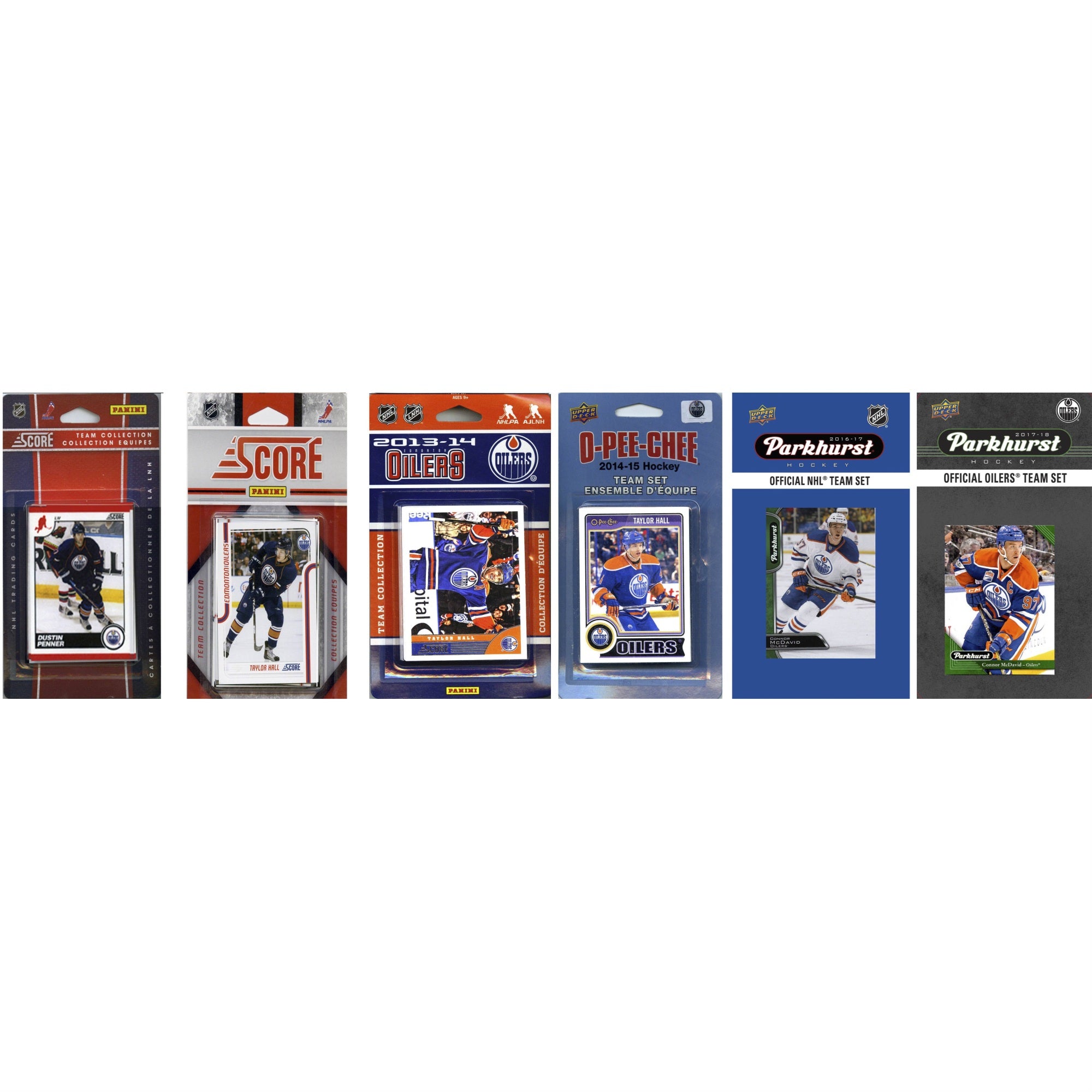 Nhl Edmonton Oilers 6 Different Licensed Trading Card Team Sets