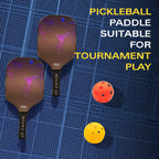 Bolaball Pickleball Paddles Set of 4 - Carbon Fiber, Black with 4 Balls, Grip Tapes, Mesh & Carry Bag, Model 317601