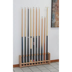 Wooden Mallet Pool Cue Rack, 10 Cue, Unfinished