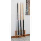 Wooden Mallet Pool Cue Rack, 5 Cue, Light Oak
