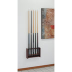 Wooden Mallet Pool Cue Rack, 5 Cue, Mahogany