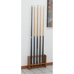 Wooden Mallet Pool Cue Rack, 5 Cue, Medium Oak