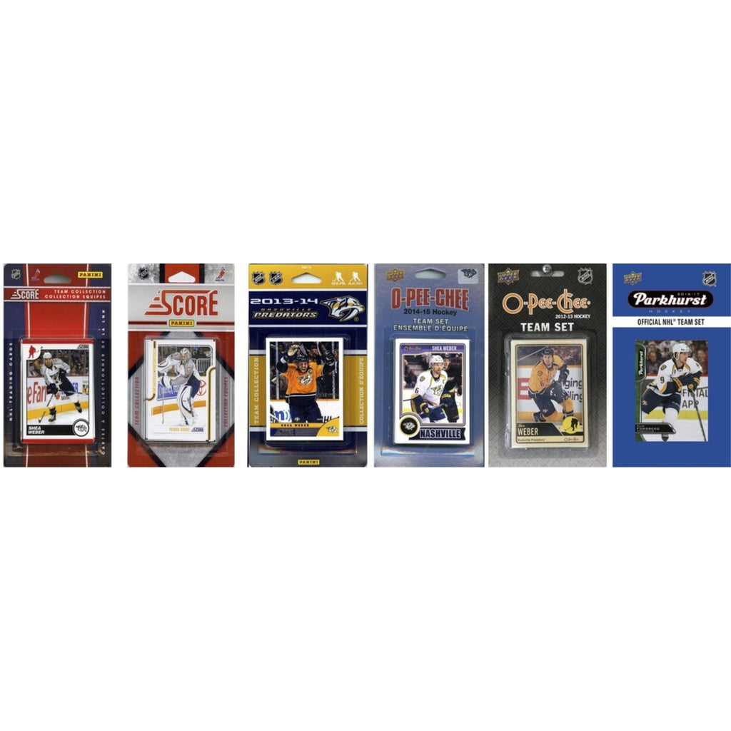 Nhl Nashville Predators 6 Different Licensed Trading Card Team Sets