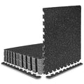 Rubber Top Exercise Puzzle Mat, Grey 1/2-In, 48Sqft