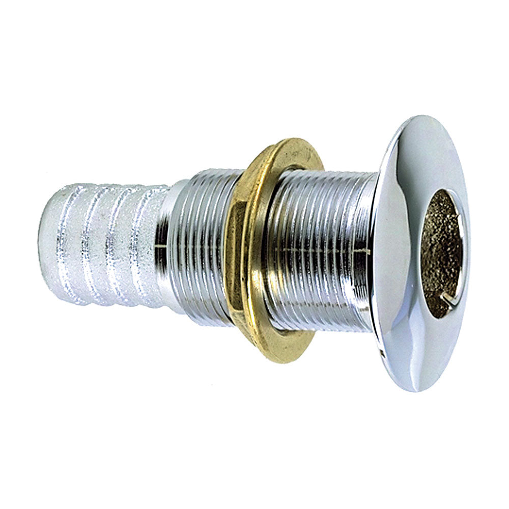 PERKO 11/2 THRUHULL FITTING F/ HOSE CHROME PLATED BRONZE