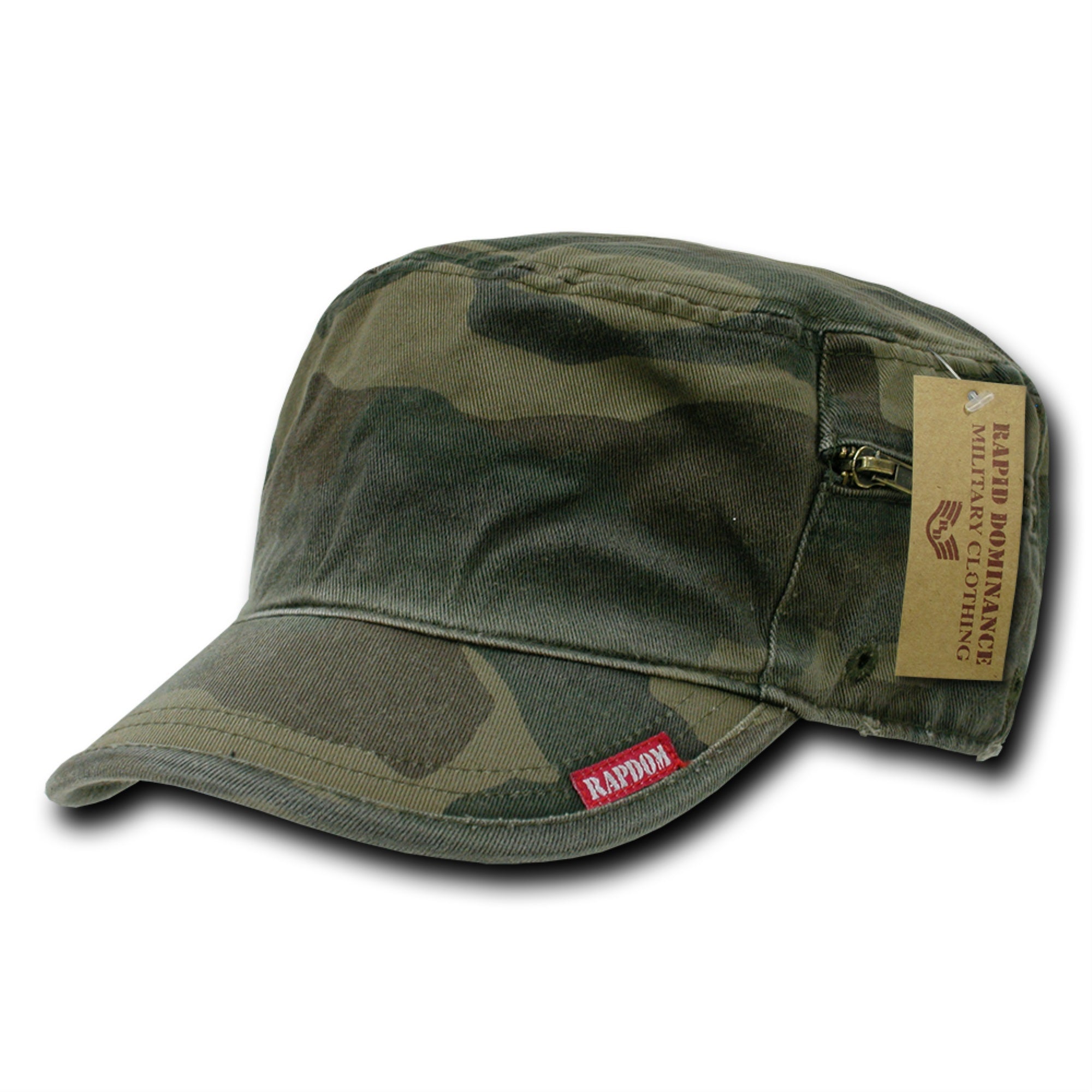 Adjustable Patrol Caps W/ Zipper, Wood