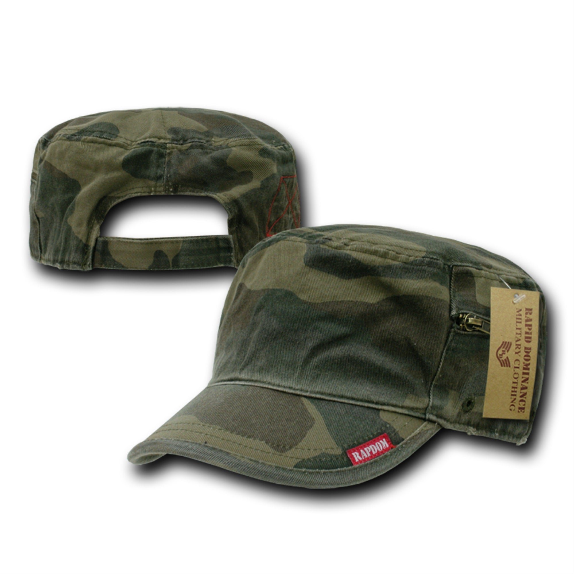 Adjustable Patrol Caps W/ Zipper, Wood