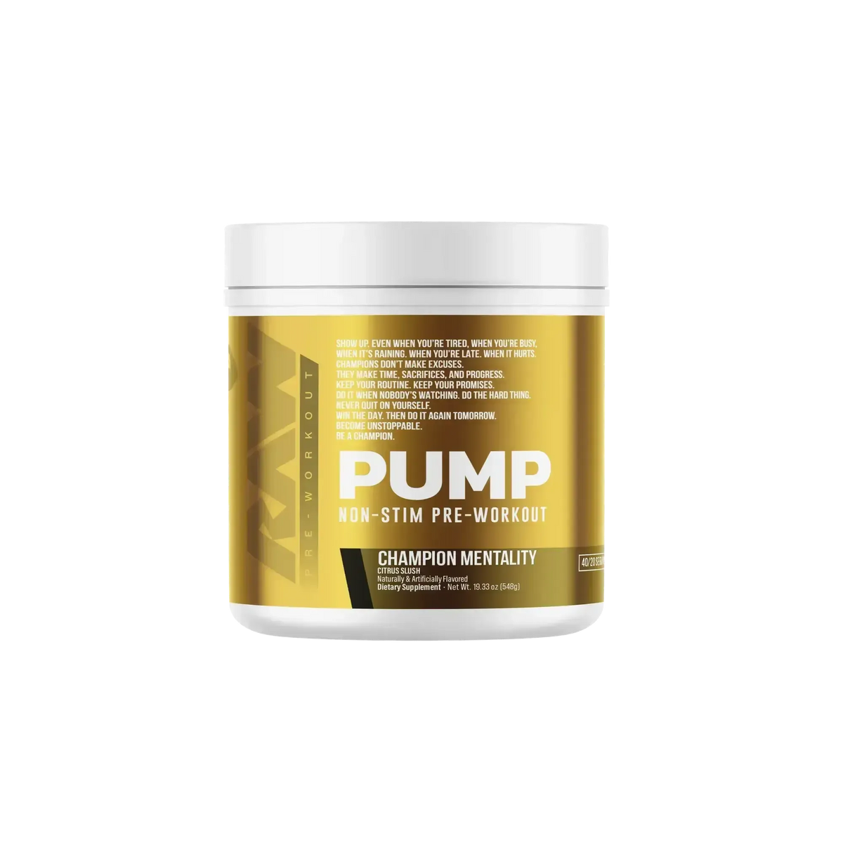 Raw Nutrition Pump | Non-Stim Pre-Workout
