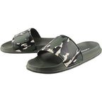 Youth Camo Soccer Slide Sandals - Green Khaki - Vizari Sports